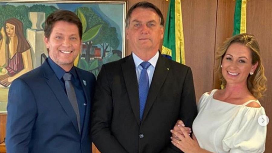 Mário Frias participa de posse simbólica ao lado de Bolsonaro - Reprodução/Instagram