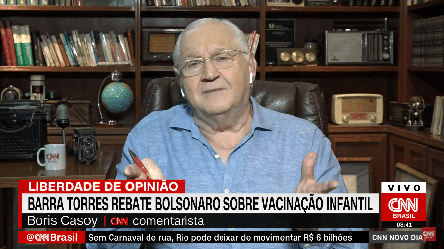 Boris Casoy fez hoje sua primeira aparição no quadro "Liberdade de Opinião", na CNN Brasil - Reprodução/CNN Brasil