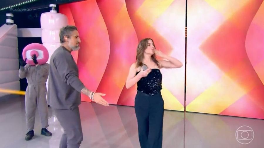 Alice Wegmann deixa Marcos Mion no vácuo no "Caldeirão" - Reprodução/Globoplay