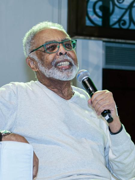 Gilberto Gil em coletiva sobre sua última turnê 