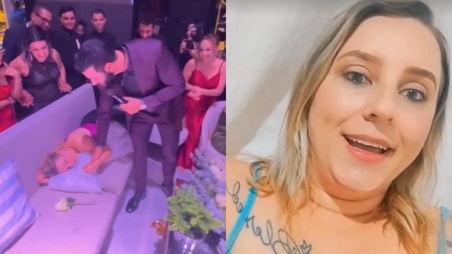 Convidada de casamento de Eder Militão e Tainá Castro dormiu no show de Gusttavo Lima