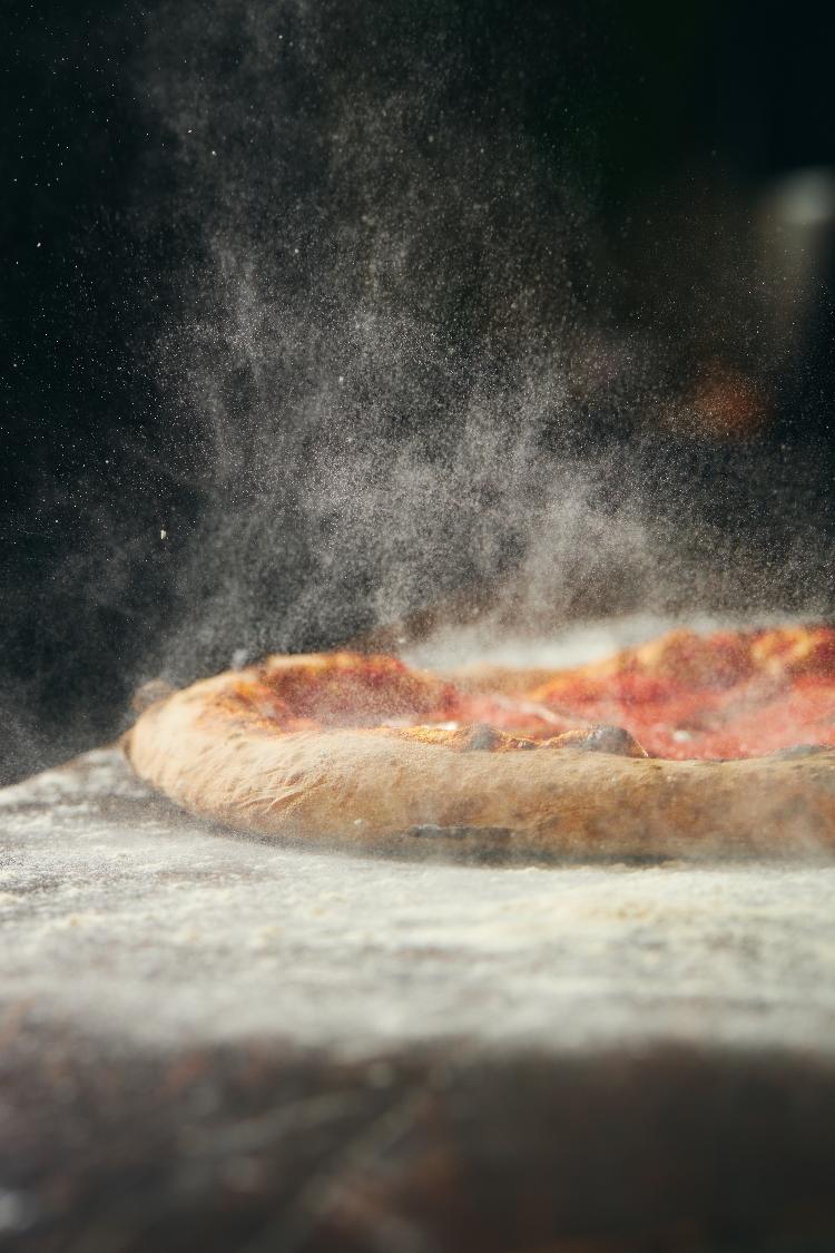 Produção de pizzas da Veridiana Produção de pizzas da Veridiana