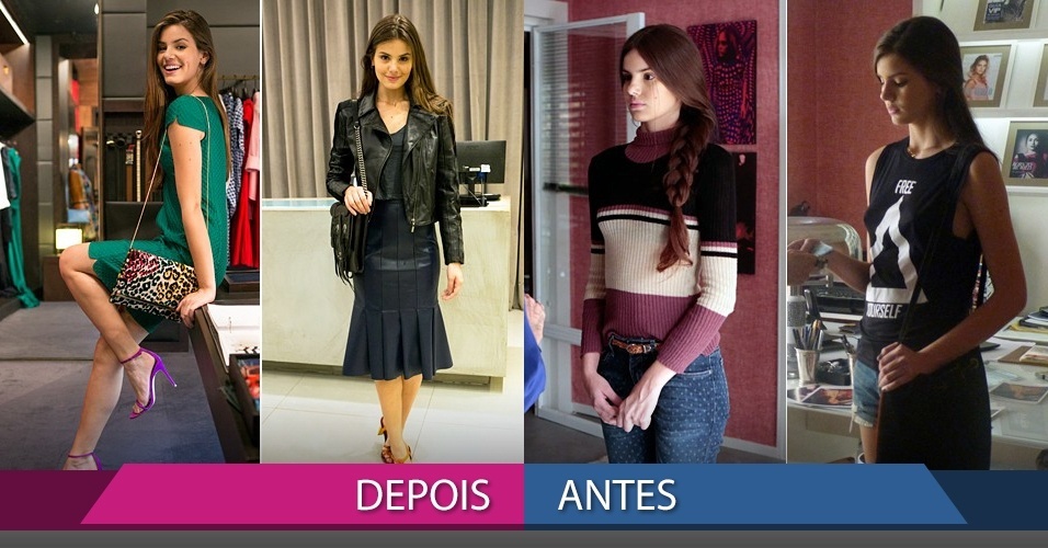 Arlete (Camila Queiroz) protagonista da novela "Verdades Secretas", da TV Globo, ganhou um presente que é o sonho de muitas mulheres: um banho de loja de grandes grifes. No capítulo desta quinta-feira (18), a ingênua aspirante a modelo mudou completamente o estilo - Divulgação/TV Globo