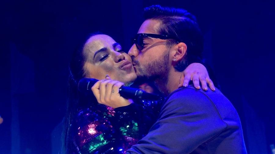 Anitta e Maluma sensualizam em show no Espaço das Américas, em São Paulo, em 2017 - Francisco Cepeda/AgNews