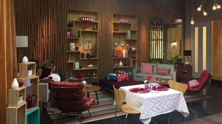 Detalhe do restaurante montado pela Band para o reality "À Primeira Vista" - Beatriz Amendola/UOL - Beatriz Amendola/UOL