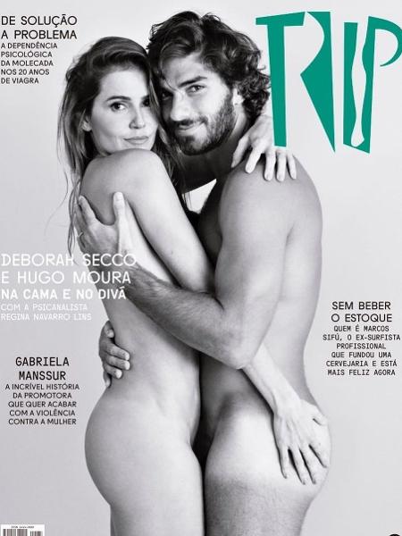 Deborah Secco e Hugo Moura posam nus na capa da revista "Trip" - Reprodução/Instagram