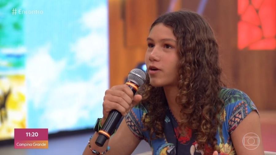 Catarina Lorenzo, de 12 anos, vive em Salvador, na Bahia - Reprodução/TV Globo