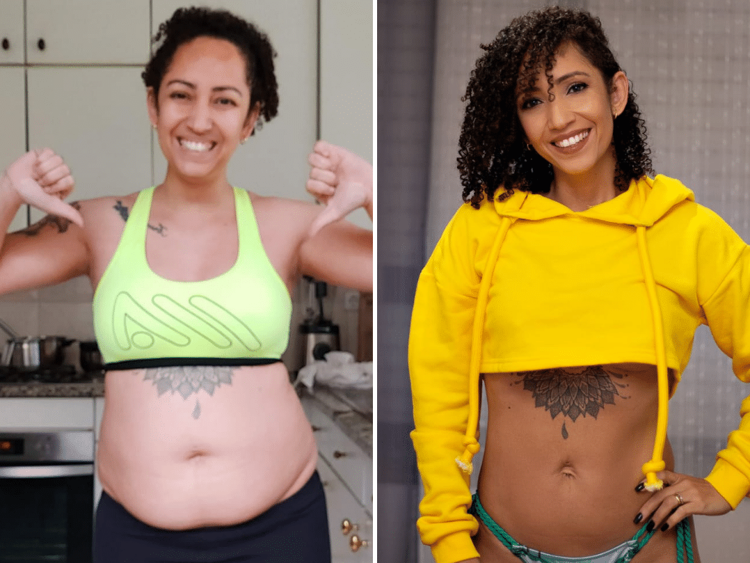 'Com medo de passar dos 100 kg na pandemia, perdi 18 kg treinando em casa'