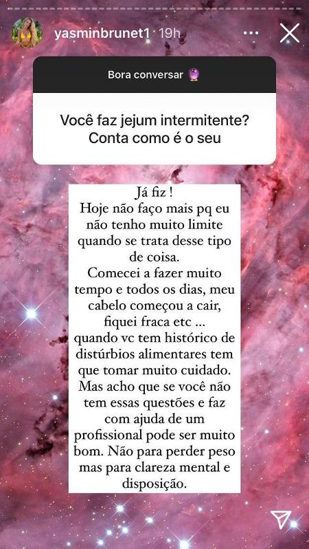 yasmin - Reprodução/Instagram - Reprodução/Instagram