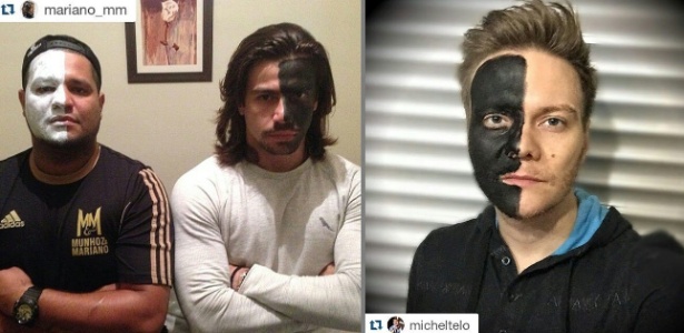 Mariano e Michel Teló são criticados por fazerem blackface nas redes sociais