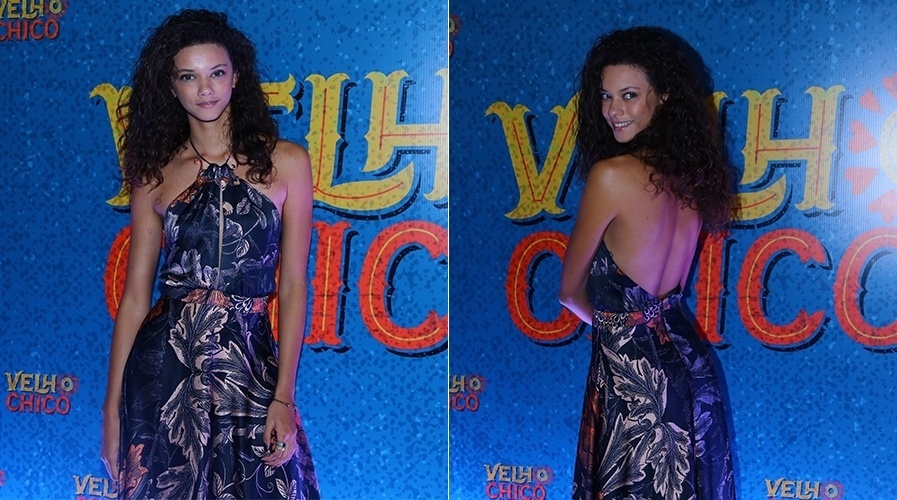 7.mar.2016 - A atriz Marina Nery, que faz sua estreia no horário nobre com cenas sensuais com Rodrigo Santoro, chega à festa. ela é baiana e tem 21 anos - Felipe Assumpção/AgNews