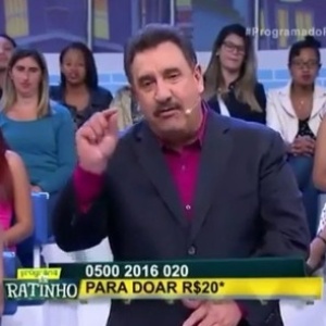 Ratinho divulga números da campanha do  "Criança Esperança" no SBT - Reprodução/SBT