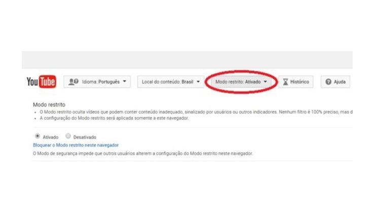 bbc - Opção de ativar o modo restrito do YouTube fica no pé da página - Reprodução/Youtube - Reprodução/Youtube