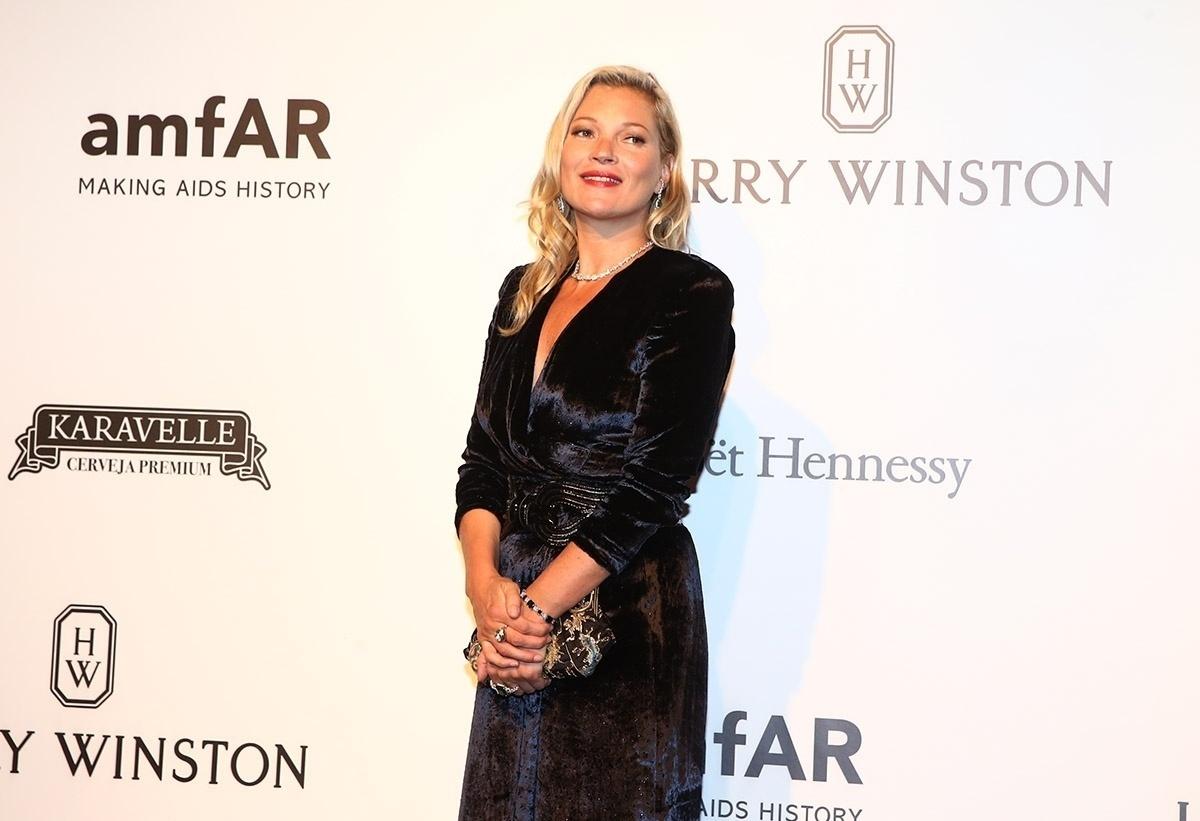 27.abr.2017 - Kate Moss no baile de gala beneficente da amfAR, em São Paulo - Manuela Scarpa e Iwi Onodera/Brazil News
