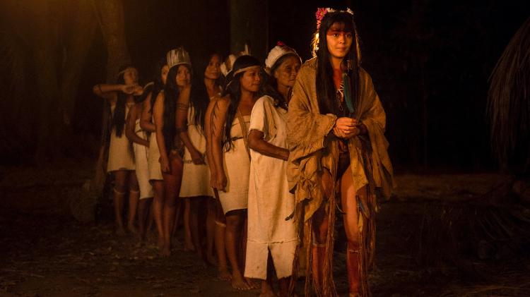 Casamento de Jacira (Giullia Buscacio) e Piatã (Rodrigo Simas) em "Novo Mundo" - Mauricio Fidalgo/TV Globo - Mauricio Fidalgo/TV Globo