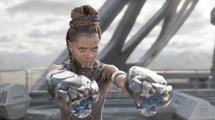 Letitia Wright em cena de "Pantera Negra" Letitia Wright em cena de "Pantera Negra"