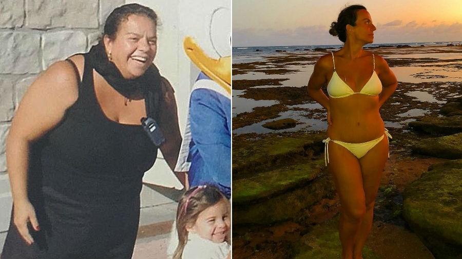 Cynthia Sangalo, irmã de Ivete, antes e depois de fazer cirurgia bariátrica - Reprodução/Instagram