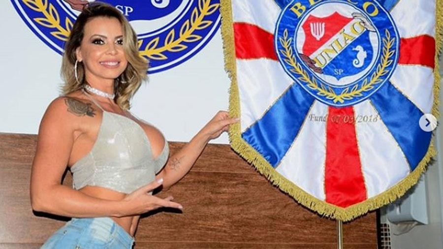 Modelo Gizelle Maritan será coroada como madrinha do bloco - Reprodução/Instagram