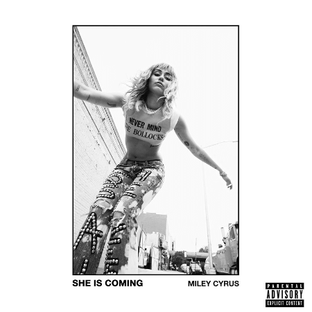 Capa de "She is Coming", de Miley Cyrus - Reprodução/Instagram
