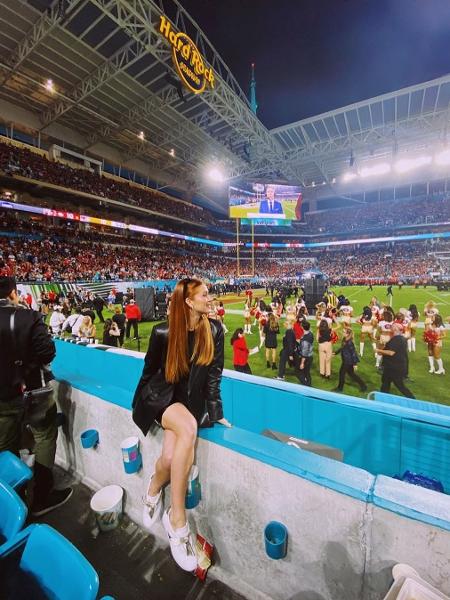 Marina Ruy Barbosa durante o Super Bowl - Reprodução/Instagram