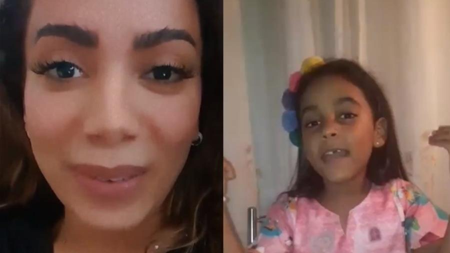 Anitta e a sobrinha, Letícia, filha de Felipe Terra - Reprodução/Instagram