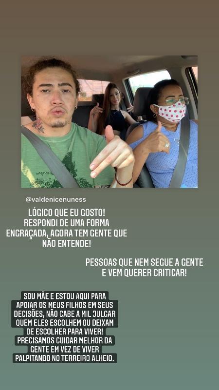 Whindersson Nunes - Reprodução/Instagram @valdenicenuness - Reprodução/Instagram @valdenicenuness