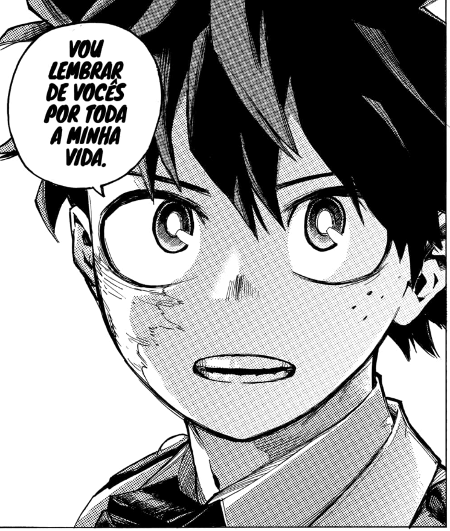 Cena do mangá de "My Hero Academia"