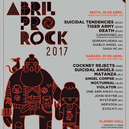 Flyer oficial do Abril Pro Rock 2017 - Divulgação