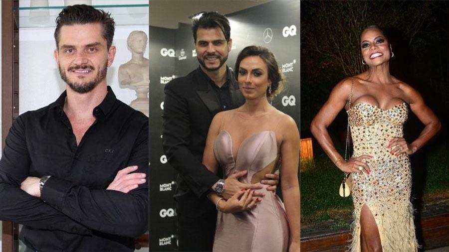 Marcos Harter e Adriana Bombom serão padrinhos de casamento de Nicole Bahls e Marcelo Bimbi - Divulgação e Ag.News