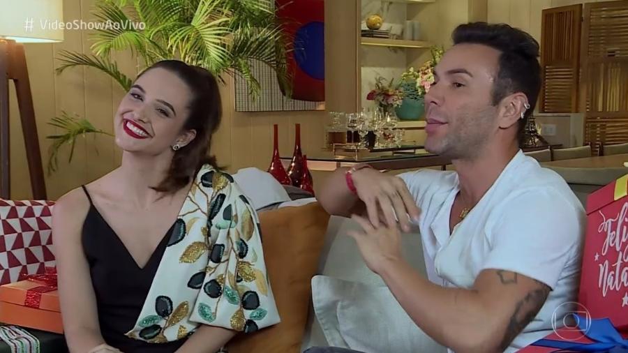 Juliana Paiva e Matheus Mazzafera no "Vídeo Show" - Reprodução / TV Globo