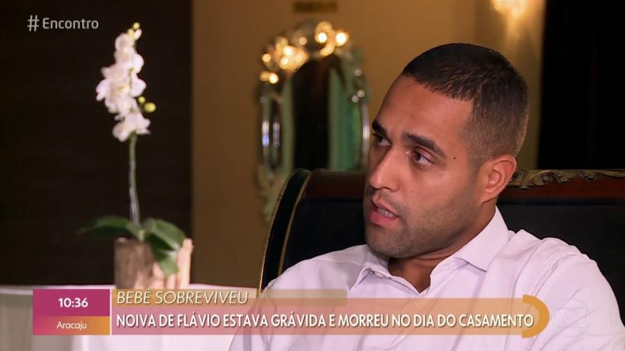 Flávio Gonçalves da Costa durante entrevista ao Encontro com Fátima Bernardes - Reprodução/TV Globo