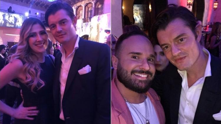 Dani Calabresa posa com Sam Riley e aparece "escondida" na foto do amigo com o ator - Reprodução/Instagram - Reprodução/Instagram