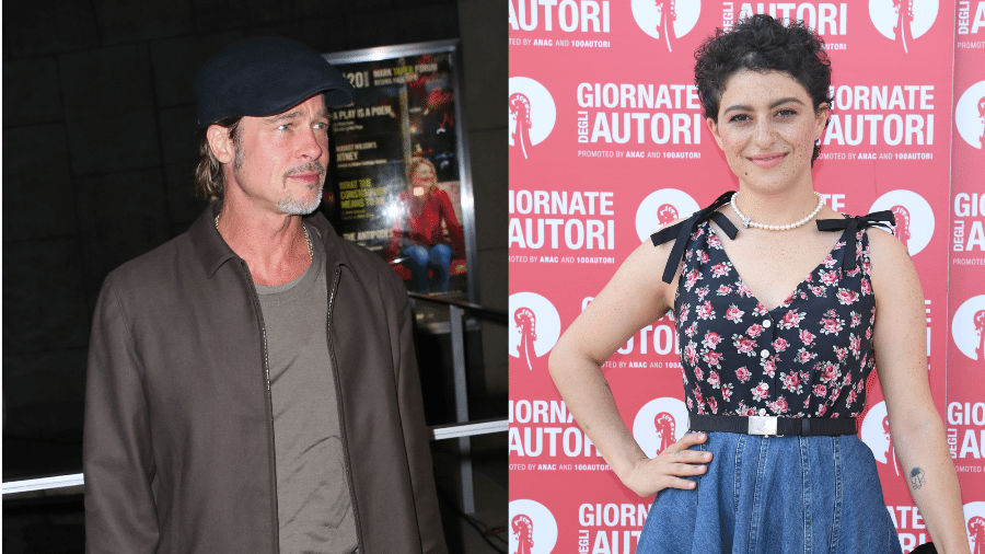 Brad Pitt e a atriz Alia Shawkat, seu suposto novo affair - Montagem UOL/Fotos Getty Images