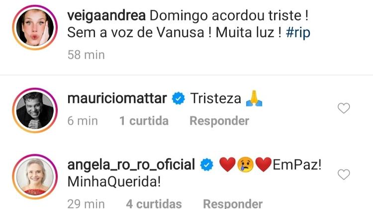 Famosos lamentam a morte de Vanusa - Reprodução/Instagram - Reprodução/Instagram