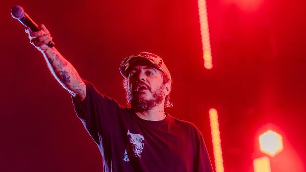 Marcelo D2 no show do Planet Hemp no Rock in Rio 2024; no sábado, a banda toca em São José dos Campos 