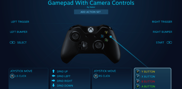 Sistema de remapeamento para o controle de Xbox One no Steam - Reprodução