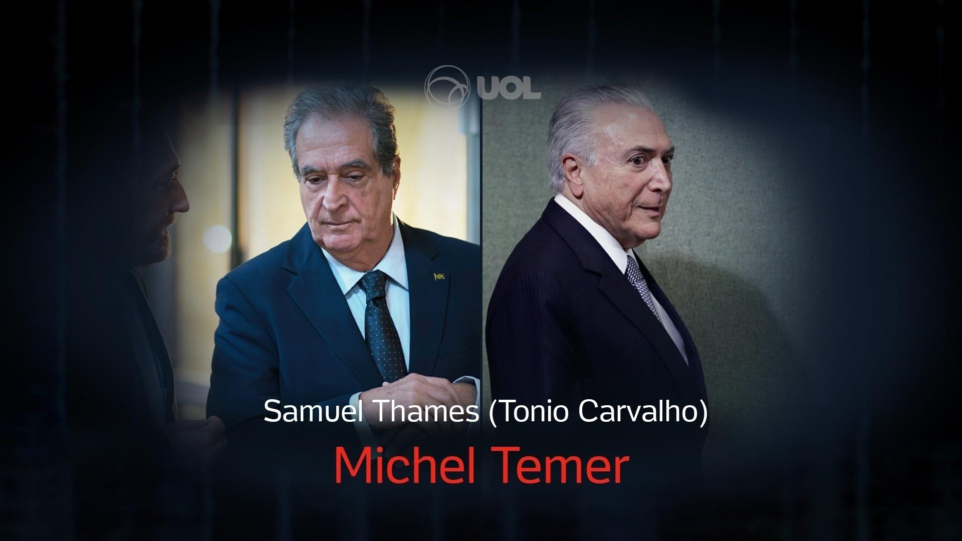 O Mecanismo - Michel Temer - Samuel Thames - Karima Shehata/Netflix e Leonardo Benassatto/Reuters