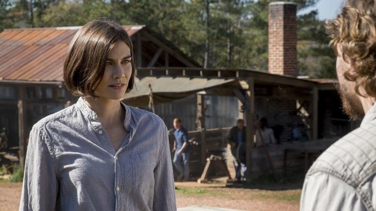 Maggie (Lauren Cohan) em cena do último episódio da oitava temporada de "The Walking Dead" - Divulgação - Divulgação
