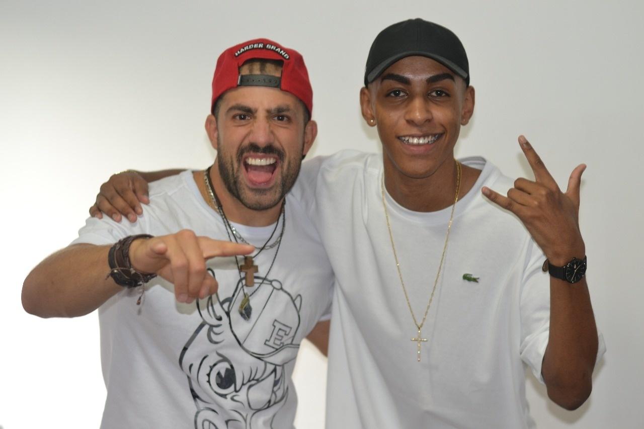 Kaysar e Leleto na gravação de "Chacoalhando" - Divulgação