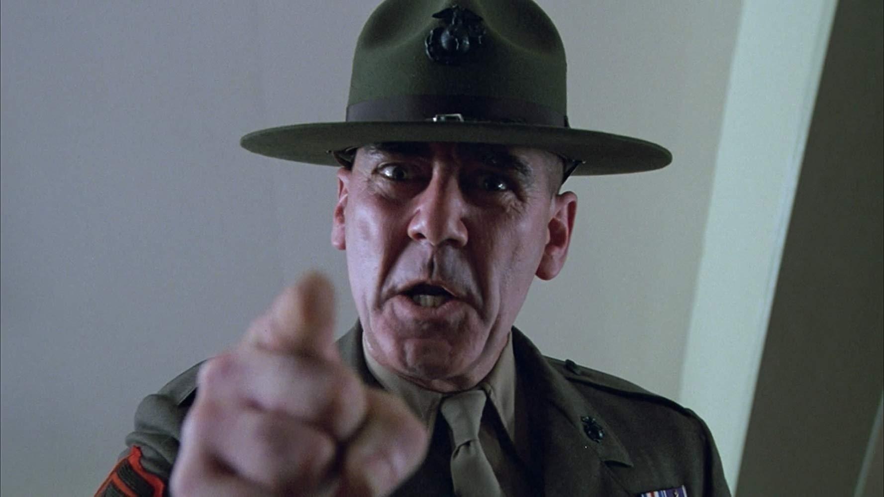 Ronald Lee Ermey impressionou como o Sargento Hartman "Em Nascido para Matar", clássico de Stanley Kubrick, de 1987 - Divulgação