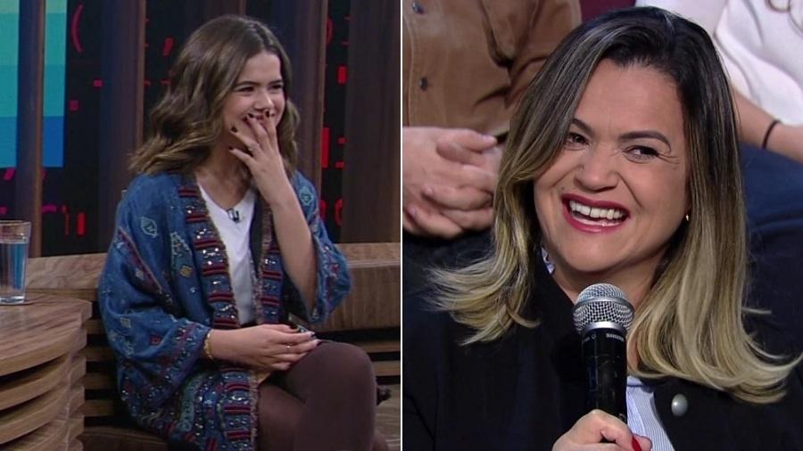 Gislaine da Silva Andrade, mãe de Maisa, revela regras do namoro da filha no "Conversa com Bial" - Montagem/UOL/Reprodução/TV Globo