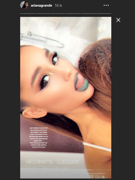Ariana Grande em foto de seu Instagram - Reprodução - Reprodução