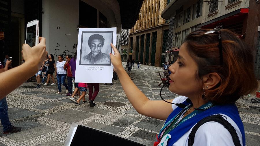 Guia mostra foto de Maria Soldado, que pegou em armas na Revolução Constitucionalista de 1932 - Marcel Vincenti/UOL