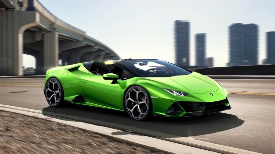 Um carro do modelo Lamborghini Huracán Evo, o mesmo comprado por David T. Hines - Divulgação