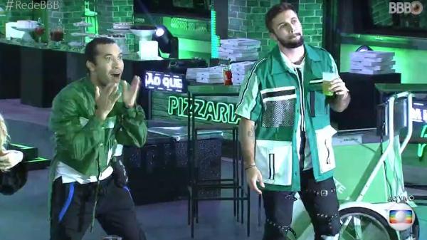 BBB 21: Gilberto e Arthur curtem músicas de IZA - Reprodução/ Globoplay