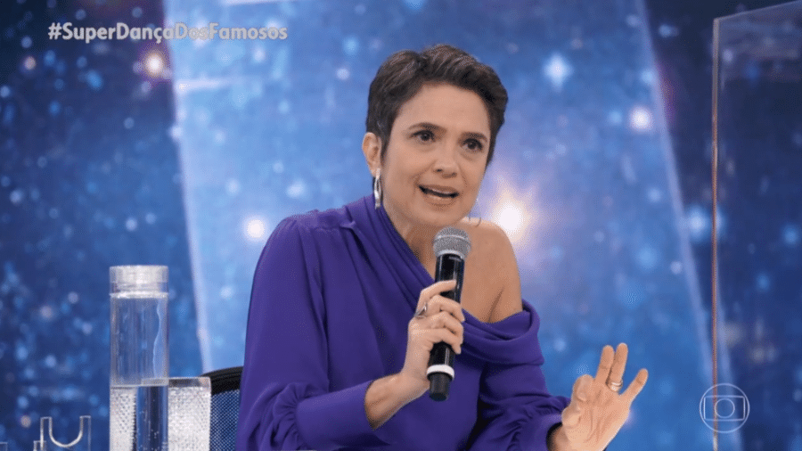 Sandra Anneberg no júri da "Super Dança dos Famosos" - Reprodução/Globoplay