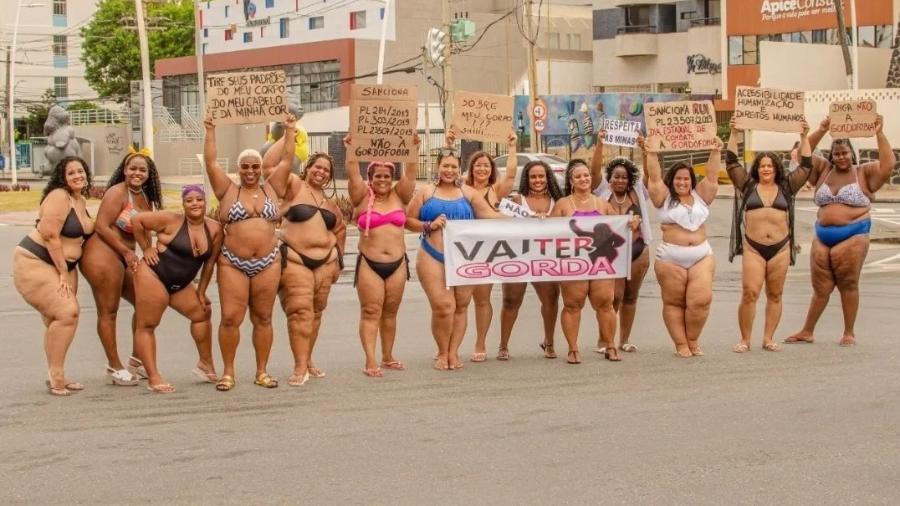 Movimento Vai Ter Gorda faz protesto contra gordofobia no transporte público em Salvador - Hilo Daniel/Hilook Fotografia