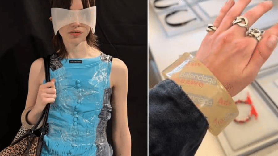 Balenciaga lança bracelete de fita adesiva