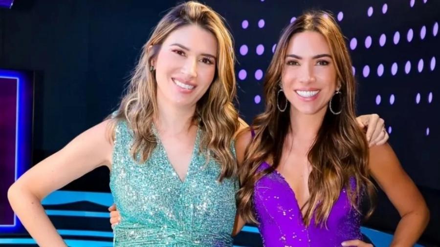 Patrícia e Rebeca Abravanel posam com a família