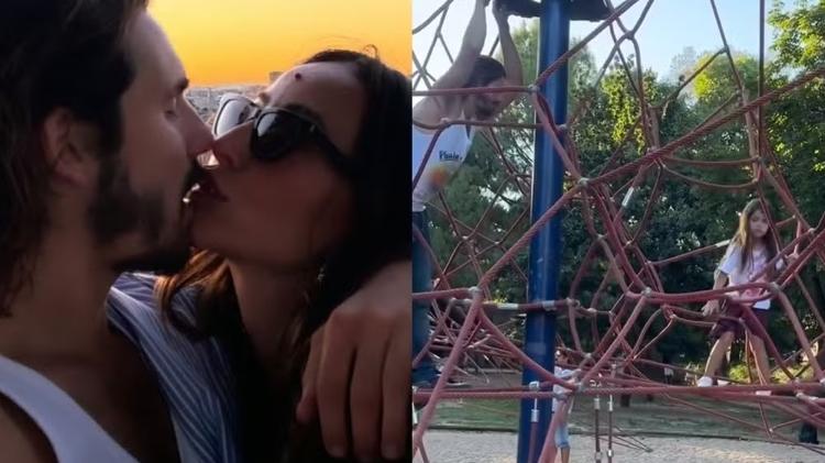 Sabrina Sato posa aos beijos com Nicolas Prates e mostra a filha, Zoe, brincando com ele